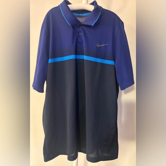 Nike Other - Nike Men's Navy and Blue Golf Polo Shirt